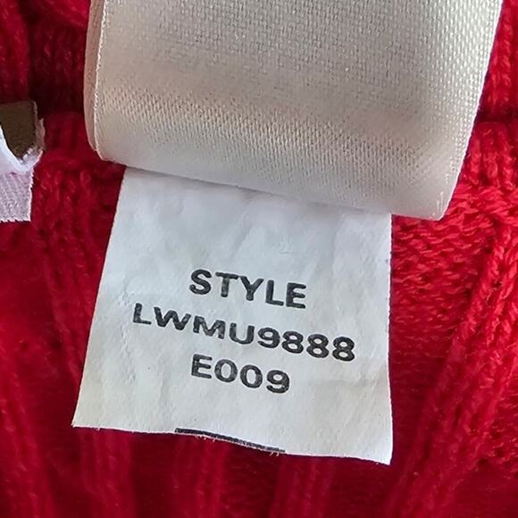 Liz Claiborne Zip-Up Ribbed Cardigan Sweater Red Size M - Picture 4 of 4